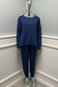 Round Neck, 100% Cotton, Elasticated Waist & Cuff, Two Pocket Set