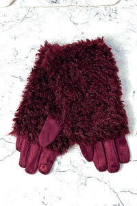 Faux-Fur Textured Winter Gloves