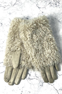 Faux-Fur Textured Winter Gloves
