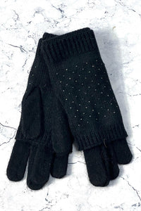 Studded Knit Winter Gloves
