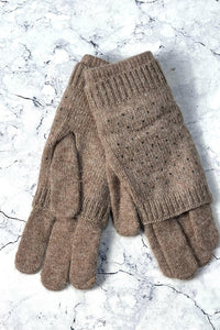 Studded Knit Winter Gloves