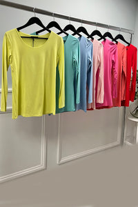 Round Neck, Double Layered, 100% Viscose Top