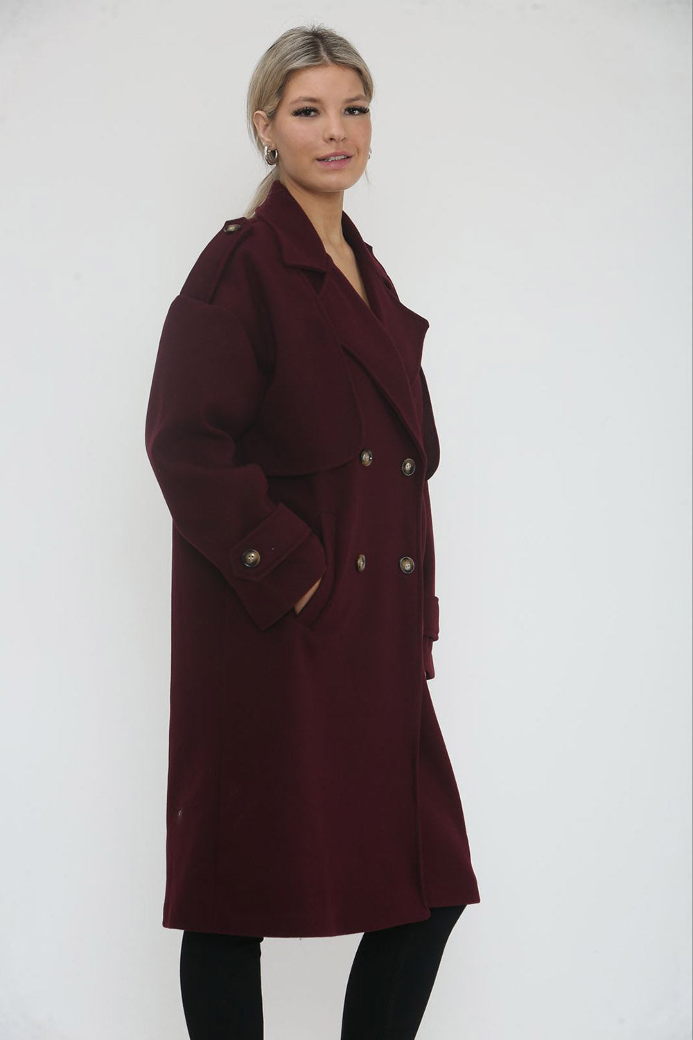 Button Detailed, Two Pocket Coat