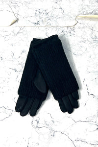 Cozy Knit Panel Winter Gloves