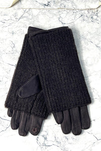 Cozy Knit Panel Winter Gloves