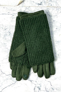 Cozy Knit Panel Winter Gloves