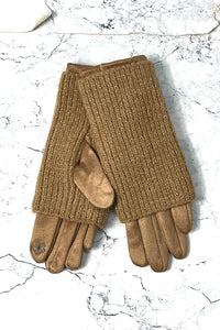 Cozy Knit Panel Winter Gloves
