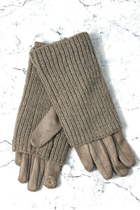 Cozy Knit Panel Winter Gloves