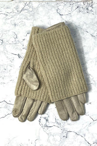 Cozy Knit Panel Winter Gloves