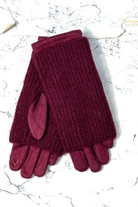 Cozy Knit Panel Winter Gloves