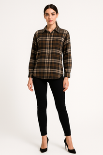 Diamanté Studded Collared, 100% Cotton Shirt