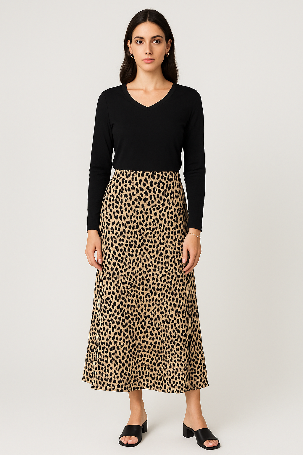 Elasticated Waist Satin Skirt