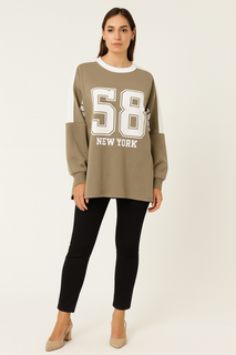 American Inspired, Round Neck, Batwing Top