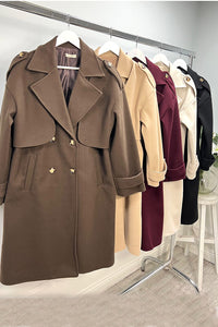 Button Detailed, Two Pocket Coat