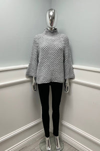 High Neck, Pop Corn Knitted Jumper