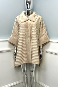 Collared, Button Through Fur Cape