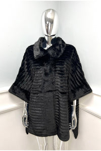 Collared, Button Through Fur Cape