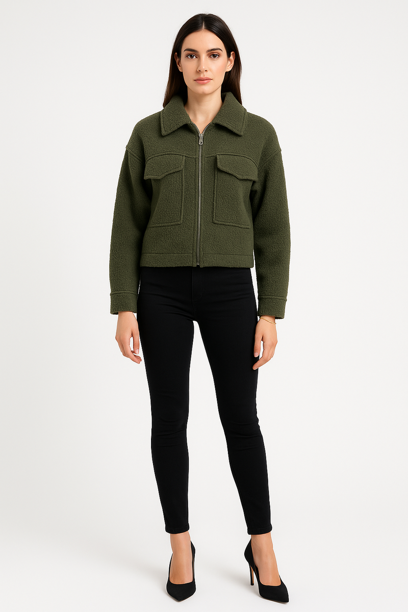 Teddy Sherpa Zip-Up Jacket