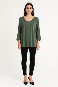 V-Neck, 100% Viscose, Oversized Top.
