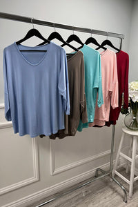 V-Neck, 100% Viscose, Oversized Top.