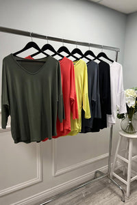 V-Neck, 100% Viscose, Oversized Top.