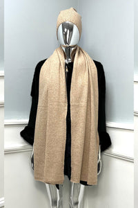 Cozy Speckled Knit Scarf & Beanie Set