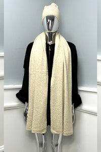 Cozy Speckled Knit Scarf & Beanie Set
