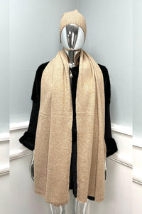 Cozy Speckled Knit Scarf & Beanie Set