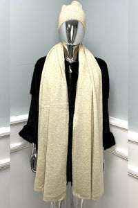 Cozy Speckled Knit Scarf & Beanie Set