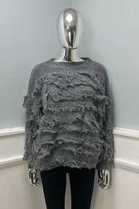 Round Neck, Lana Wool, Viscose & Acrylic Knitted Jumper