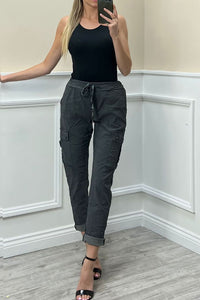 Elasticated Waist, Two Pocket Detailed, Combat Magic Trouser.