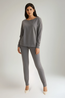 Super Soft, Round Neck, Elasticated Waist, VOYELLES, Knitted Two Piece Set