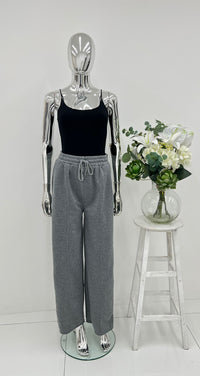 Fleece Lined, Elasticated Waist, Two Pocket Wide Leg Trouser.
