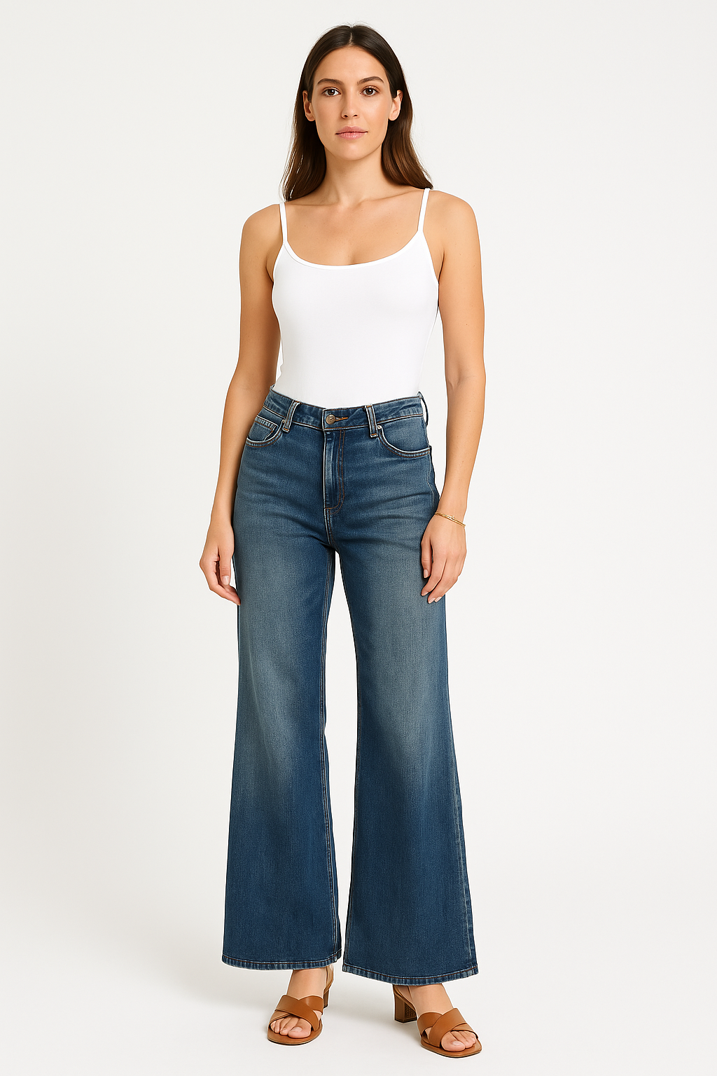 high-waist  trousers in a soft stretch fit